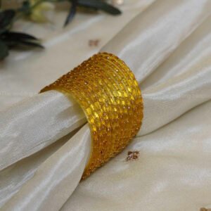 Raindrop Glass Bangles – Yellow