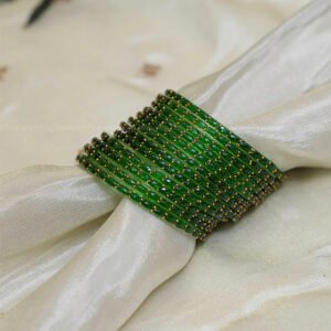 Raindrop Glass Bangles – Emerald Green