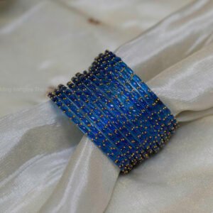 Raindrop Glass Bangles – Blue