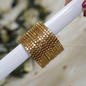 Golden Glossy Glass Bangles