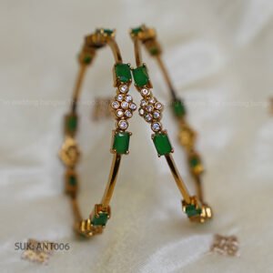 Emerald Prism Sleek Bangles