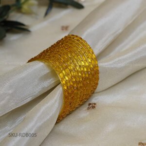 Raindrop Glass Bangles – Yellow
