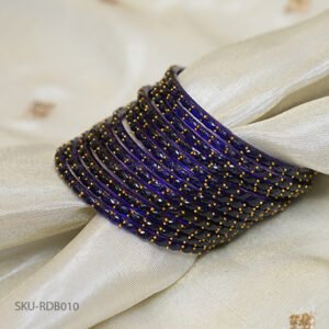 Raindrop Glass Bangles – Royal Purple
