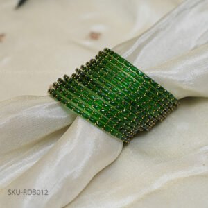 Raindrop Glass Bangles – Green
