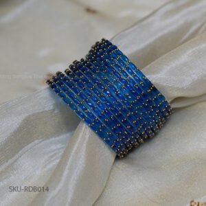 Raindrop Glass Bangles – Blue