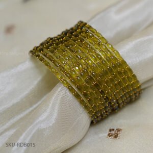 Raindrop Glass Bangles – Olive Green