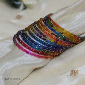 Raindrop Glass Bangles – Rainbow Mix