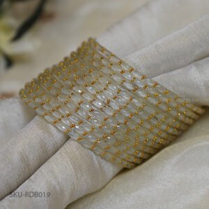 Raindrop Glass Bangles – HALF WHITE/CREAM
