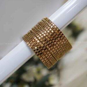 Golden Glossy Glass Bangles