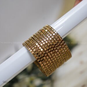 Golden Glossy Glass Bangles
