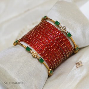 Scarlet Red Raindrop Bridal Set