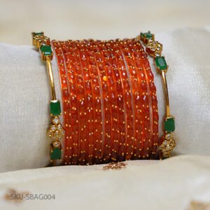 Scarlet ORANGE Raindrop Bridal Set