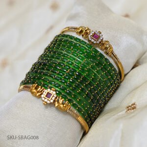 Peacock Green Raindrop Bridal Set