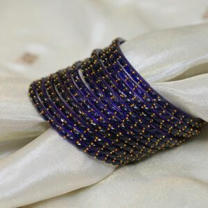 Raindrop Glass Bangles – Royal Purple
