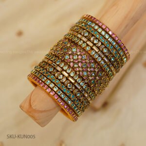 Regal Multicolor Kundan Statement Kada Set