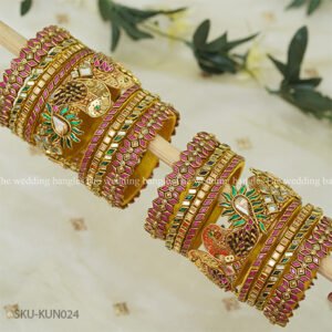 Royal Peacock Kundan Bridal Kada Set