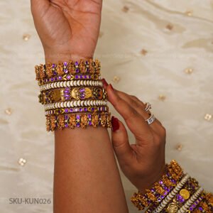 KRISHNA Kundan and kasu Bangle Set