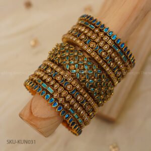 Neelambari Kundan Bangle Set