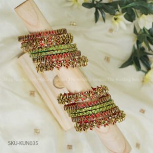 Vrindavan Bloom Antique Kundan Bangle Set
