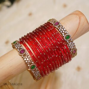 Sparkle Gem Bloom Bangle Set