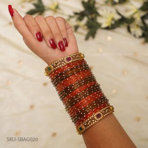 Antique Gem Glow Bangle Set