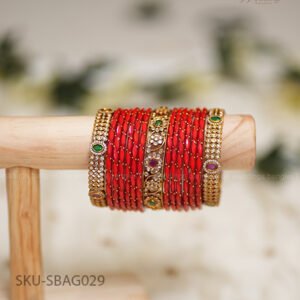 Aarohi Petal & Elegant CZ Studded Bangle Set