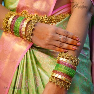 Swarnalakshmi Bridal Coin & Temple Bangle Set