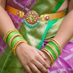 Emerald Grace Bridal Bangle Set