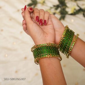 Royal GREEN Glow Bridal Bangle Set
