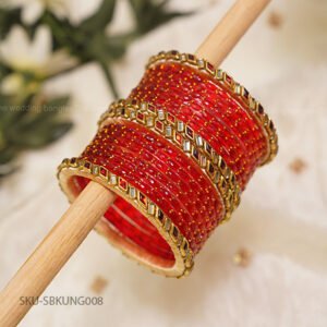 Scarlet Glow Bridal Bangle Set