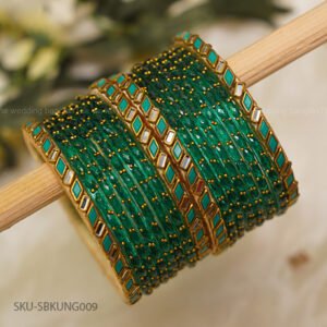 Emerald Majesty Bridal Bangle Set