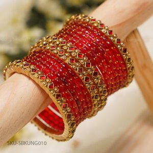 Crimson Glow Bridal Bangle Set