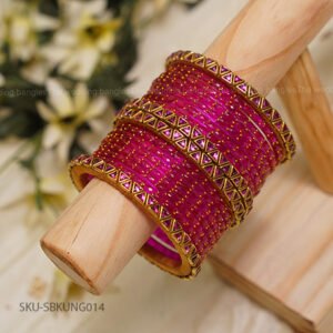 Radiant Fuchsia Bridal Bangle Set
