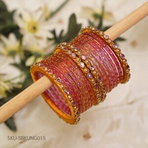 Peach Blush Bridal Bangle Set