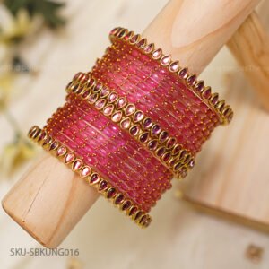 Rose Petal Bridal Bangle Set