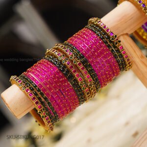 Midnight Rose Bridal Bangle Set