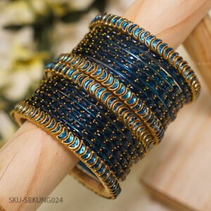 Midnight Blue Bridal Bangle Set