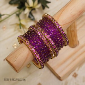 Royal Orchid Bridal Bangle Set