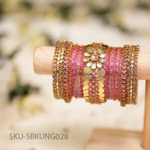 Rose Glow Bridal Bangle Set