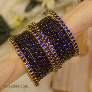 Royal Blue Spark Bridal Bangle Set