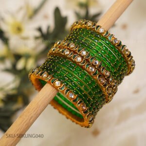 Emerald Shine Bridal Bangle Set