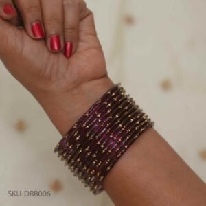 Dual Stone Raindrop Bangles – Orchid Purple