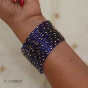 Dual Stone Raindrop Bangles – Royal Blue