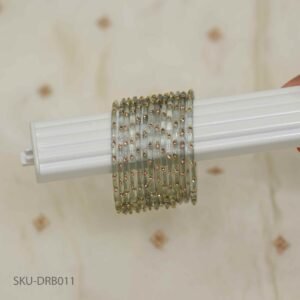 Dual Stone Raindrop Bangles – Grey