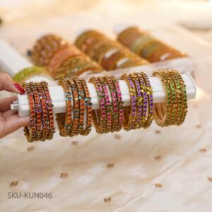 Handmade Glossy Kundan Bangles