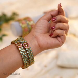 Handmade Kundan Diamond Glow Bangles