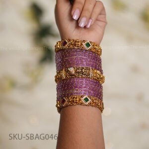 Navratna Devi Heritage Lavender Bangle Set