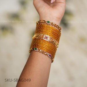 Royal Swirl & Divyaratna Lakshmi Yellow Bangle Set