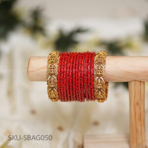 Shrikamala Heritage Red Bangle Set