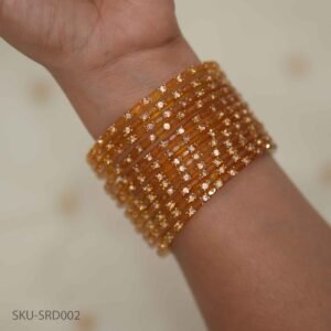 Square Raindrop Bangles – Mustard Yellow